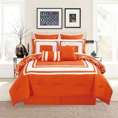 red orange comforter|orange full size comforter sets.